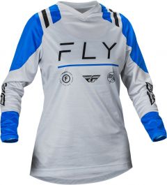 Fly Racing 2024 F-16 Lady dames Crossshirt Grijs / Blauw