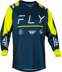Fly Racing 2024 F-16 Crossshirt Navy / Fluor Geel / Wit