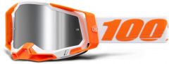 100% 2022 Racecraft 2 Oranje Crossbril (Lens: Spiegel Zilver)