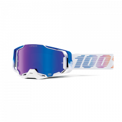 100% 2023 Fall Armega Crossbril Neo Blauw / Wit (Lens: Hiper Spiegel Blauw)