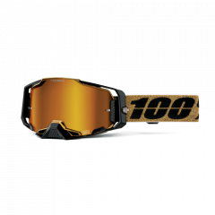 100% 2023 Fall Armega Crossbril Glory Zwart / Gold (Lens: Hiper Spiegel Rood)