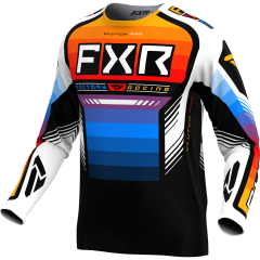 FXR 2024 Clutch Pro MX Crossshirt Spectrum Zwart / Wit / Oranje / Blauw