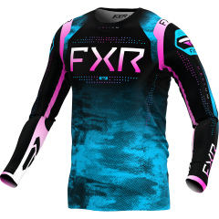 FXR 2024 Helium MX Crossshirt Circuit Zwart / Blauw / Roze