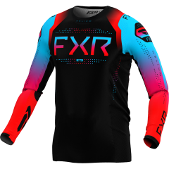 FXR 2024 Helium MX Crossshirt Ice Zwart / Blauw / Rood