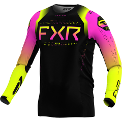 FXR 2024 Helium MX Crossshirt Lemonade Zwart / Roze / Fluor Geel