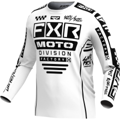 FXR 2024 Podium MX Jeugd Crossshirt Wit / Zwart
