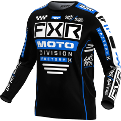 FXR 2024 Podium Gladiator MX Crossshirt Zwart / Blauw